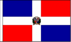 Dominican Republic Hand Waving Flags